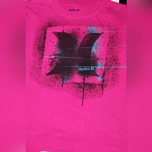Hurley Girls Pink Tee EUC Size 7